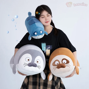 Huge Sleeping Buddies Seal Plushies-Enchanted peach