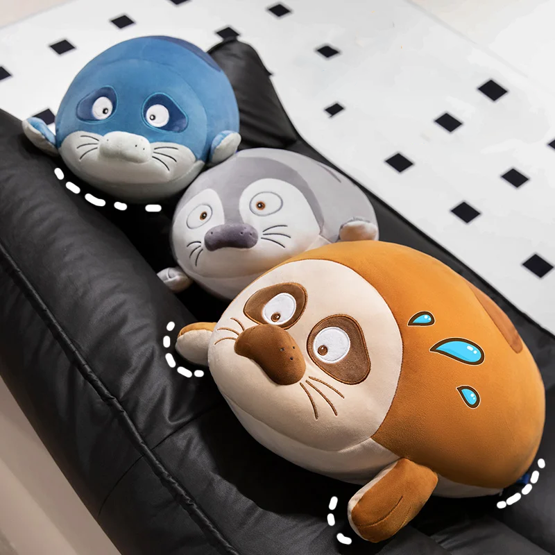 Huge Sleeping Buddies Seal Plushies-Enchanted peach