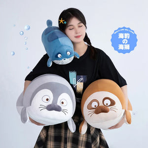 Huge Sleeping Buddies Seal Plushies-Enchanted peach