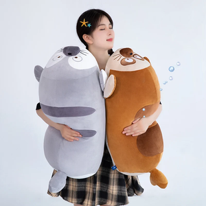 Huge Sleeping Buddies Seal Plushies-Enchanted peach