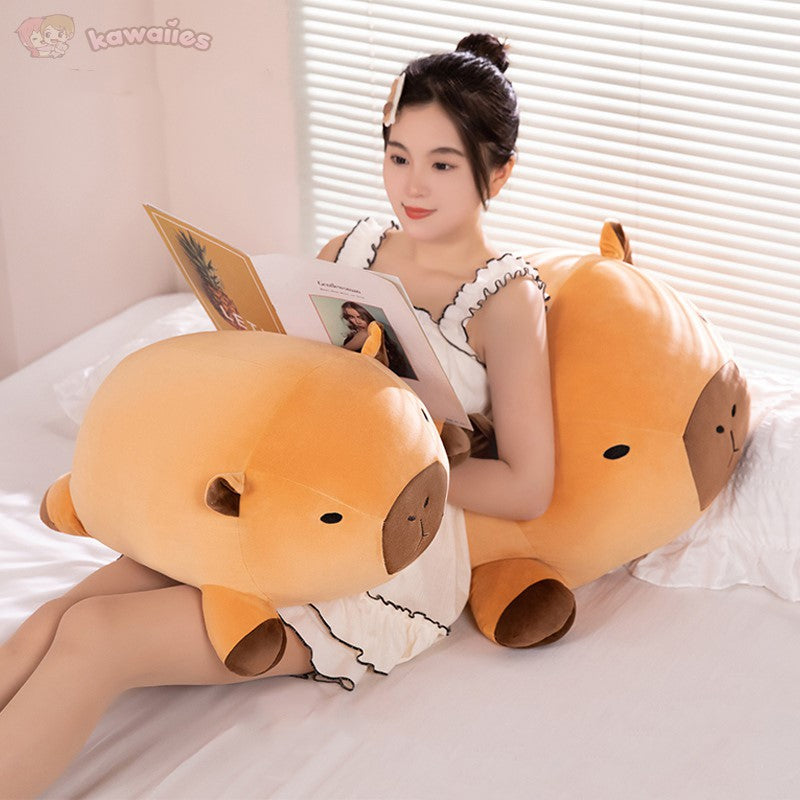 Huge Snuggly Capybara Plushie-Enchanted peach