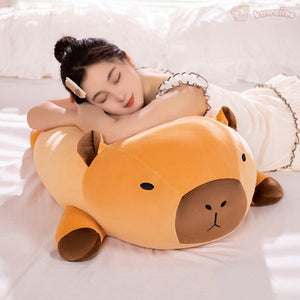 Huge Snuggly Capybara Plushie-Enchanted peach