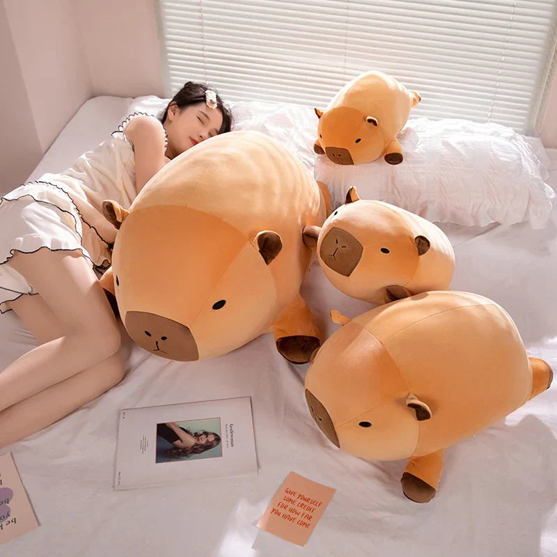 Huge Snuggly Capybara Plushie-Enchanted peach