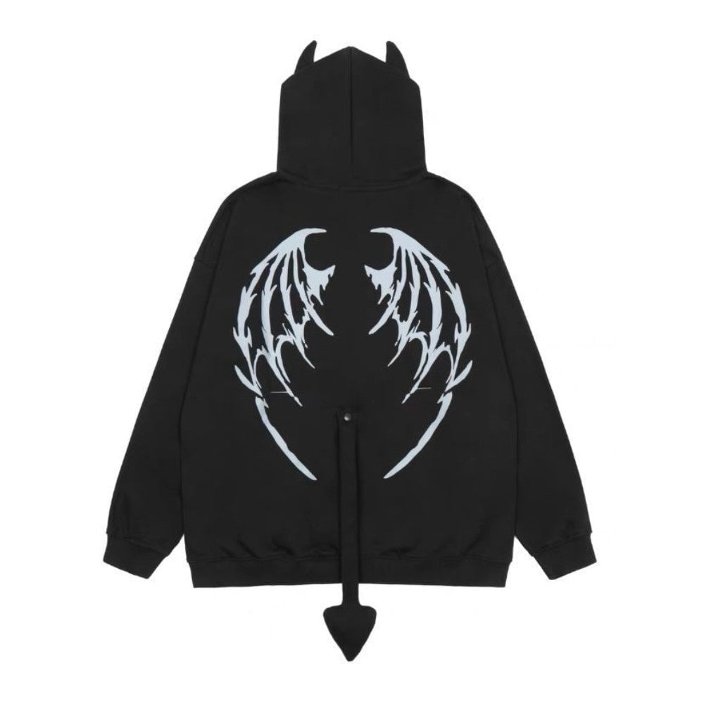 I Am The Devil Gothic Hoodie-Enchanted peach