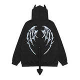 I Am The Devil Gothic Hoodie-Enchanted peach