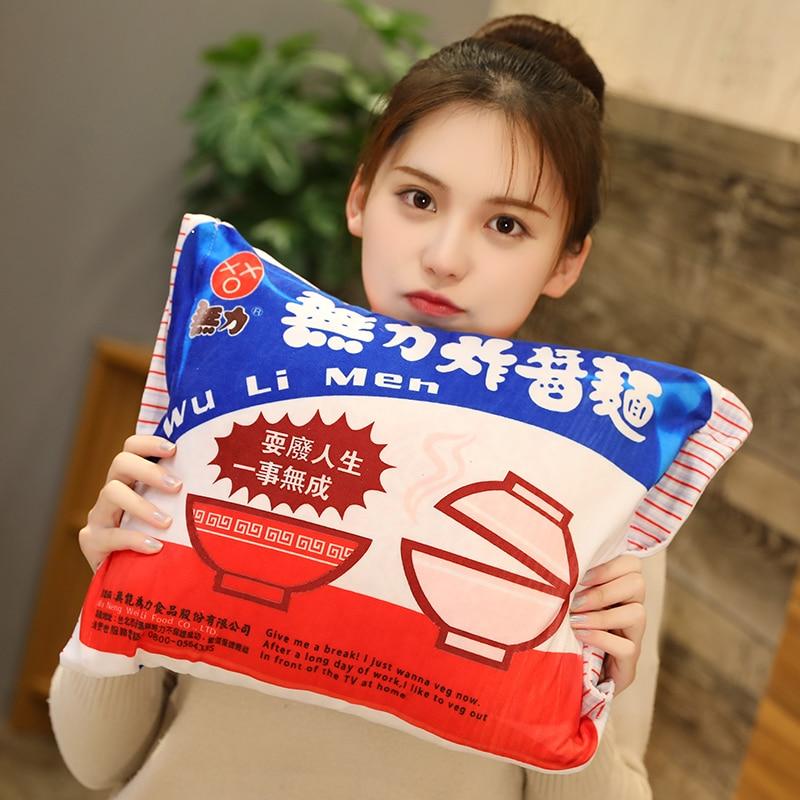 Instant Noodle Plushie Pillow-Enchanted peach