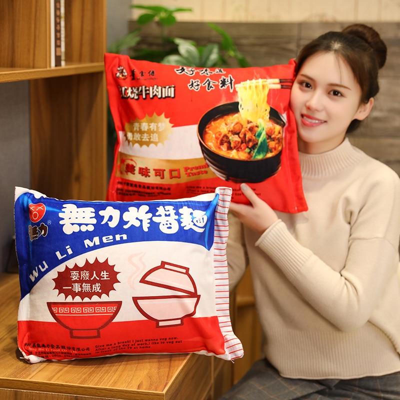 Instant Noodle Plushie Pillow-Enchanted peach