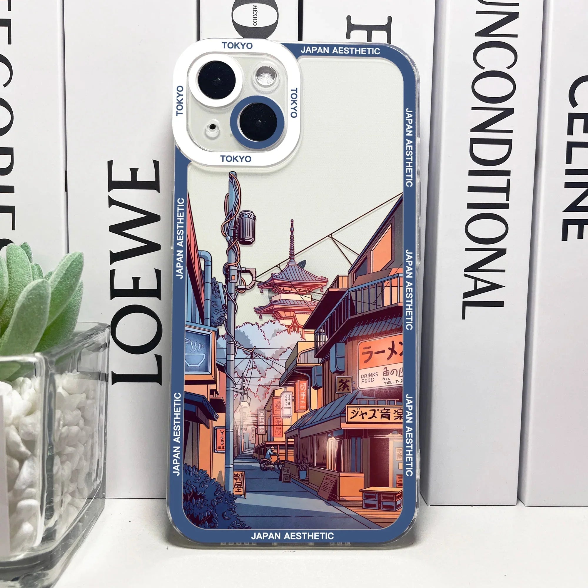 Japanese Aesthetic Streets of Kyoto iPhone Case-Enchanted peach