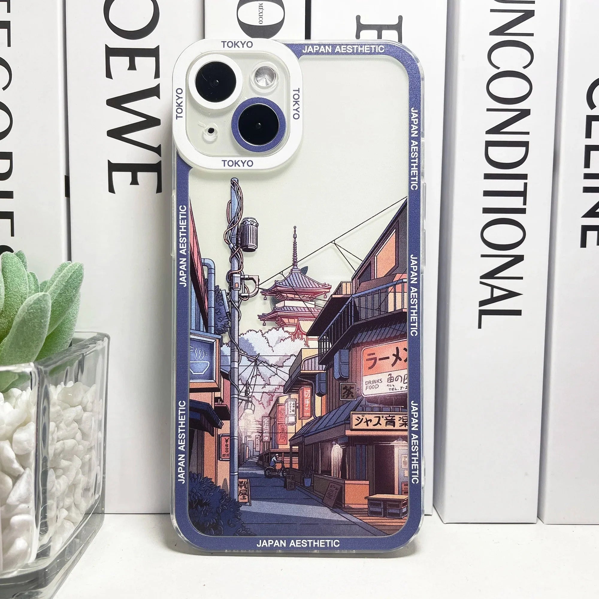 Japanese Aesthetic Streets of Kyoto iPhone Case-Enchanted peach