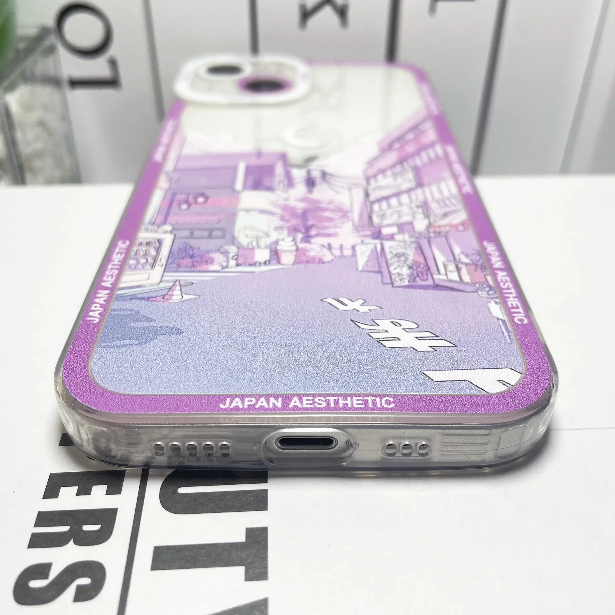 Japanese Aesthetic Streets of Kyoto iPhone Case-Enchanted peach