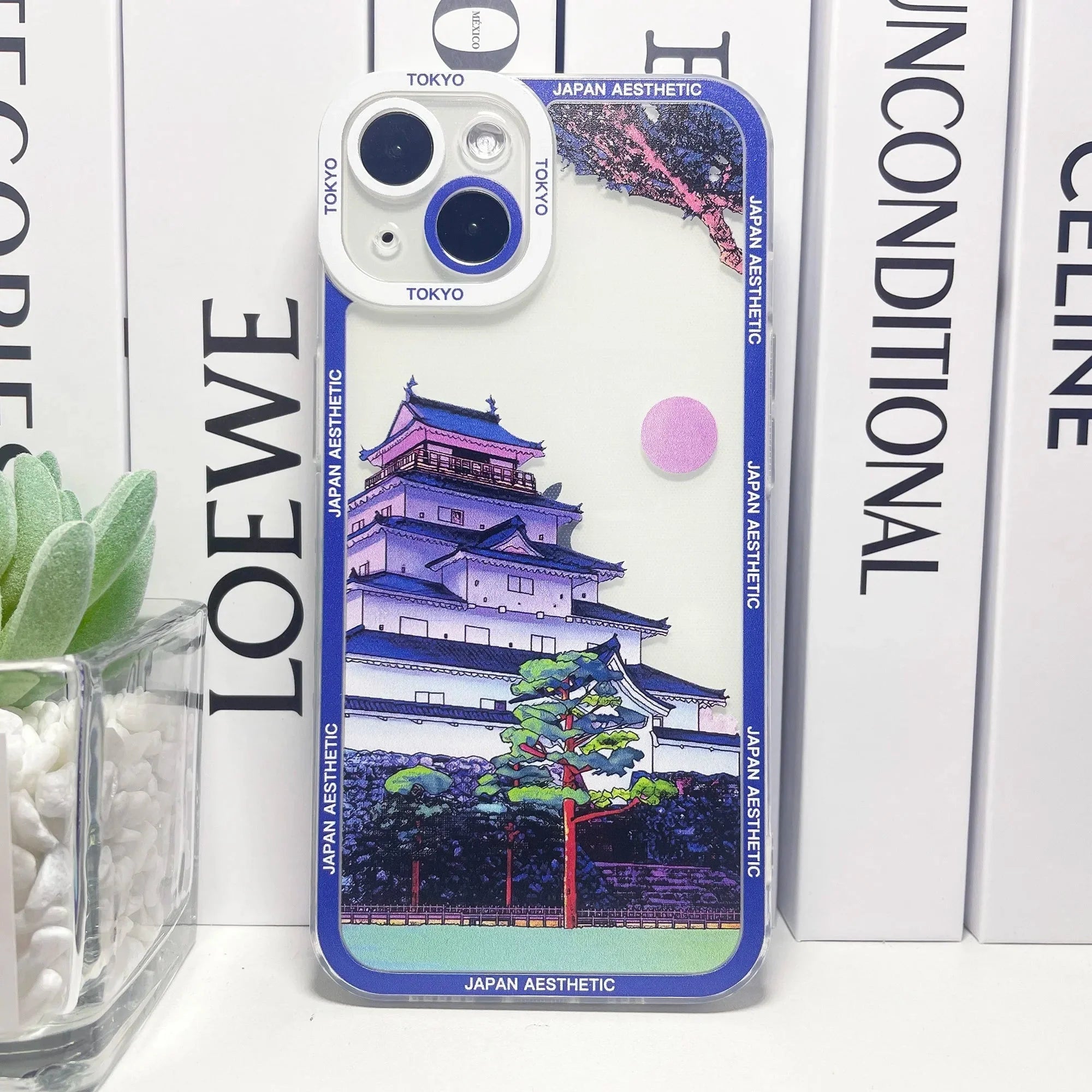 Japanese Aesthetic Temple Castles Osaka Tokyo iPhone Case-Enchanted peach