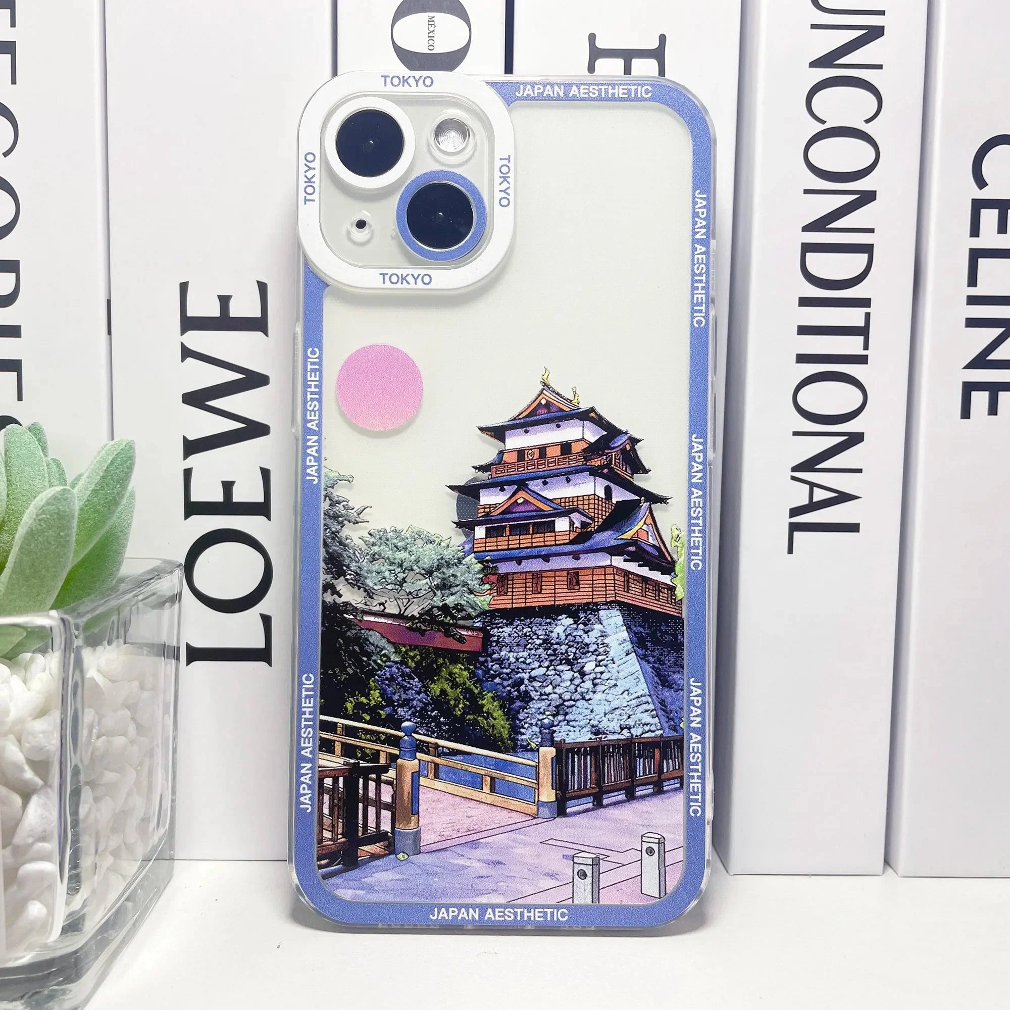 Japanese Aesthetic Temple Castles Osaka Tokyo iPhone Case-Enchanted peach