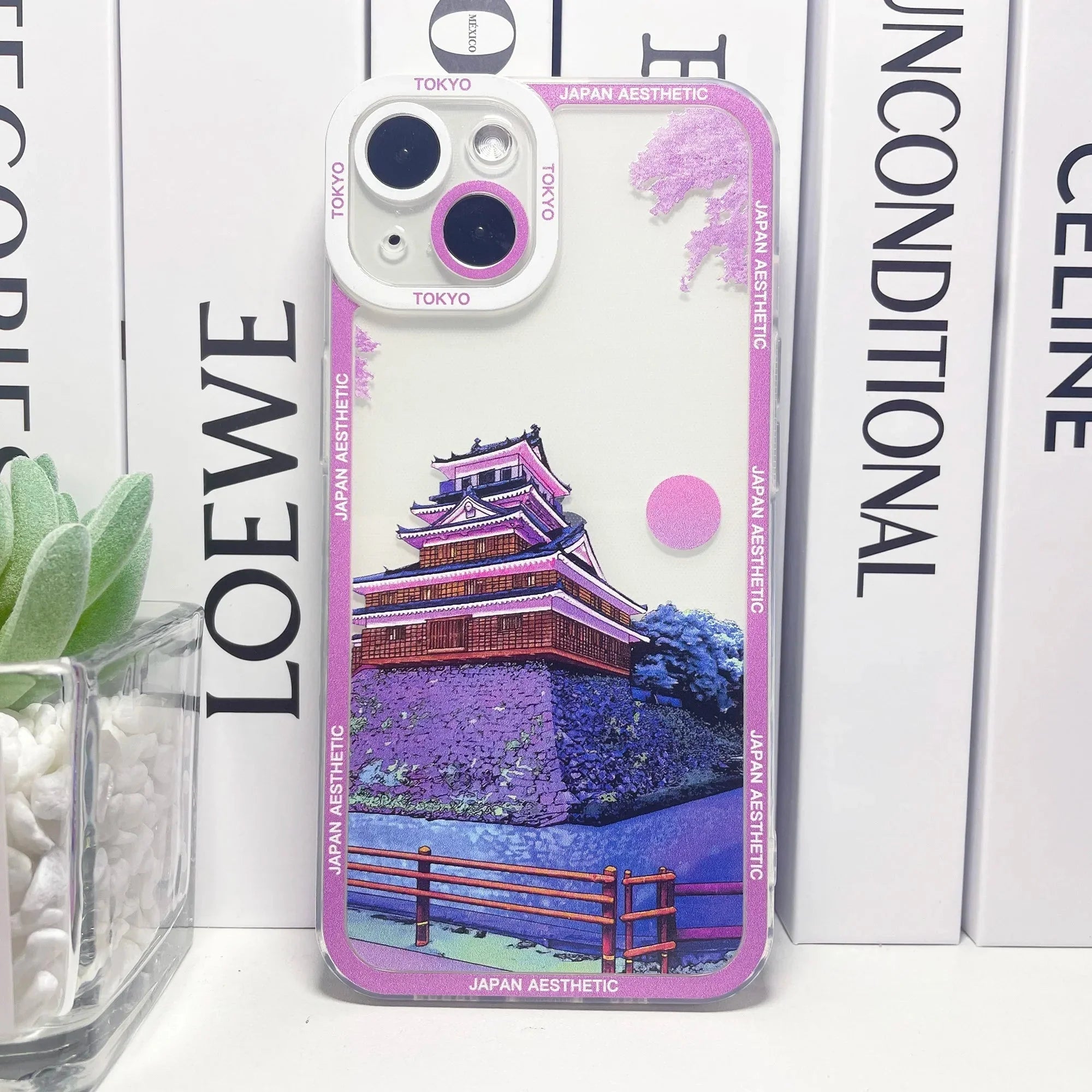 Japanese Aesthetic Temple Castles Osaka Tokyo iPhone Case-Enchanted peach