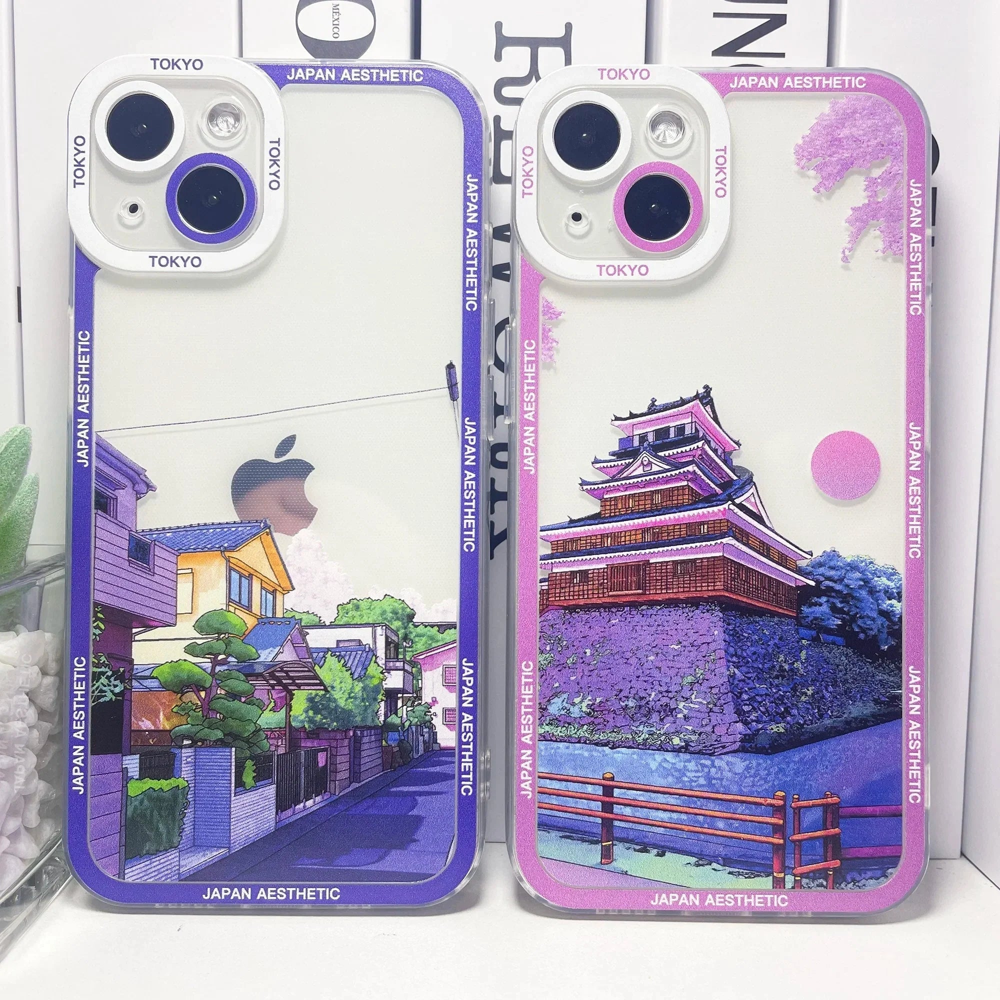 Japanese Aesthetic Temple Castles Osaka Tokyo iPhone Case-Enchanted peach