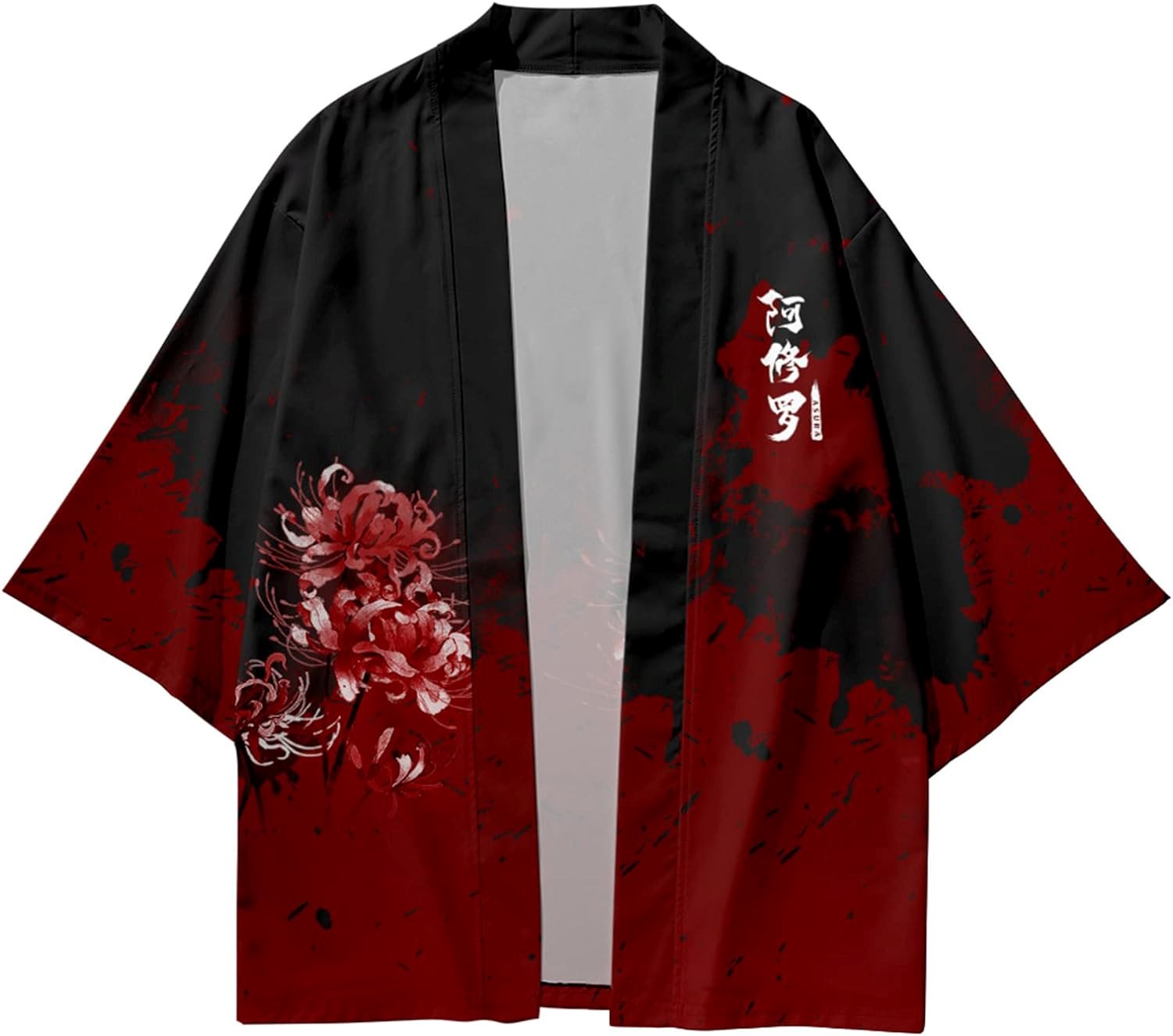 Japanese Anime Asura Blades Men Two-Piece Kimono Yukata Top & Pants Sets-Enchanted peach