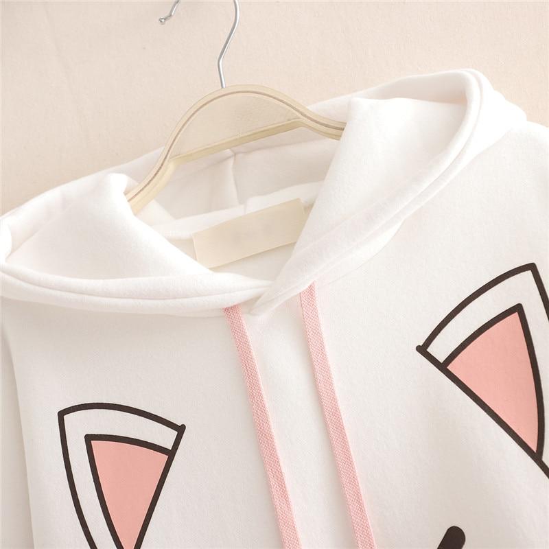 Japanese Anime Cat Hoodie-Enchanted peach