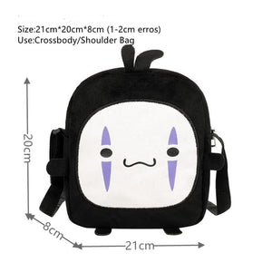 Japanese Anime No-Face Crossbody Small Bag-Enchanted peach