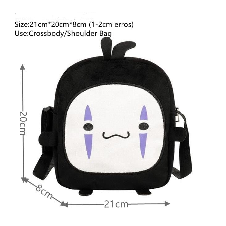 Japanese Anime No-Face Crossbody Small Bag-Enchanted peach