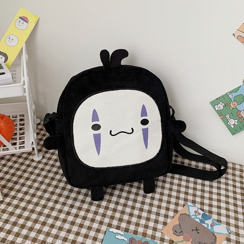 Japanese Anime No-Face Crossbody Small Bag-Enchanted peach