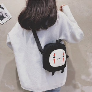 Japanese Anime No-Face Crossbody Small Bag-Enchanted peach