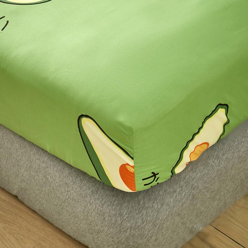 Japanese Avocado Fitted Bedsheets-Enchanted peach