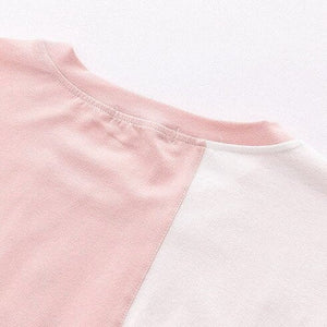 Japanese Bunny Carrot Loose Short-Sleeve Tee-Enchanted peach