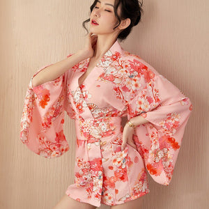 Japanese Cherry Blossom Sakura Pink Kimono-Enchanted peach