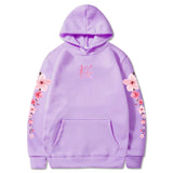 Japanese Cherry Sakura Hoodies Long Sleeve-Enchanted peach