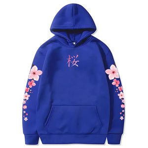 Japanese Cherry Sakura Hoodies Long Sleeve-Enchanted peach