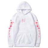 Japanese Cherry Sakura Hoodies Long Sleeve-Enchanted peach