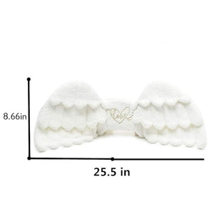 Japanese Cute Angel Wings Plush Mini Backpack-Enchanted peach