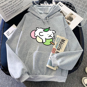 Japanese Dango Luckie the Dog Unisex Hoodie-Enchanted peach