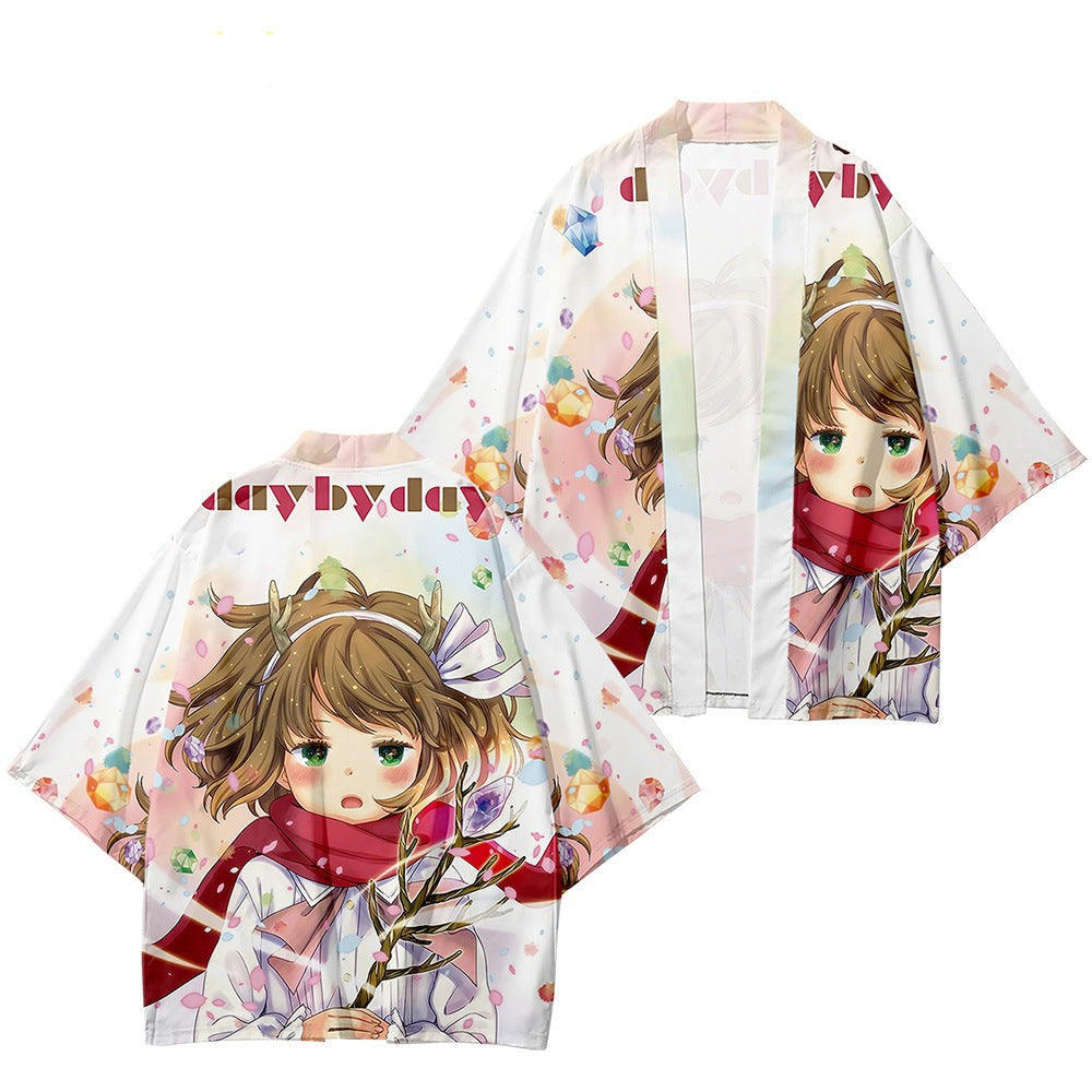 Japanese Fashion Cute Anime Girl Kimono-Enchanted peach