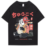 Japanese Fat Samurai Panda Unisex Tee-Enchanted peach