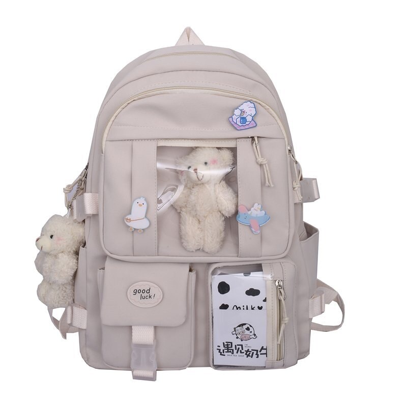 Japanese High School Backpack Bag-Enchanted peach