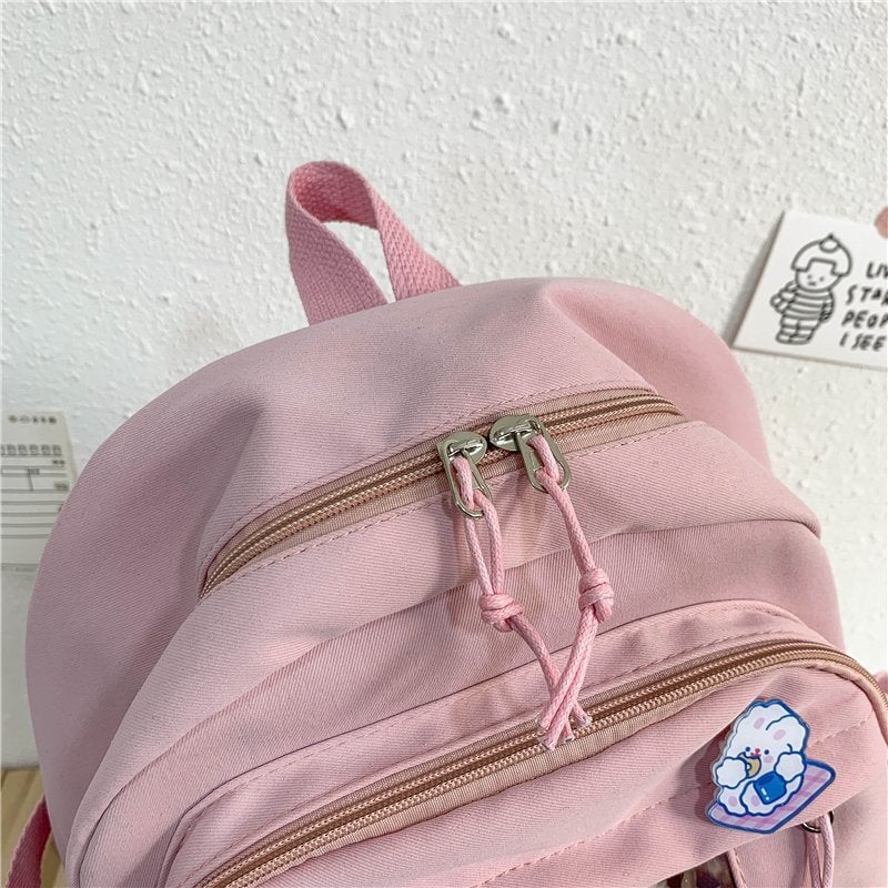 Japanese High School Backpack Bag-Enchanted peach