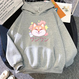 Japanese Kawaii Shiba Inu Unisex Hoodie-Enchanted peach