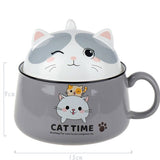 Japanese Kawaiies Instant Noodles Cat Bowl-Enchanted peach