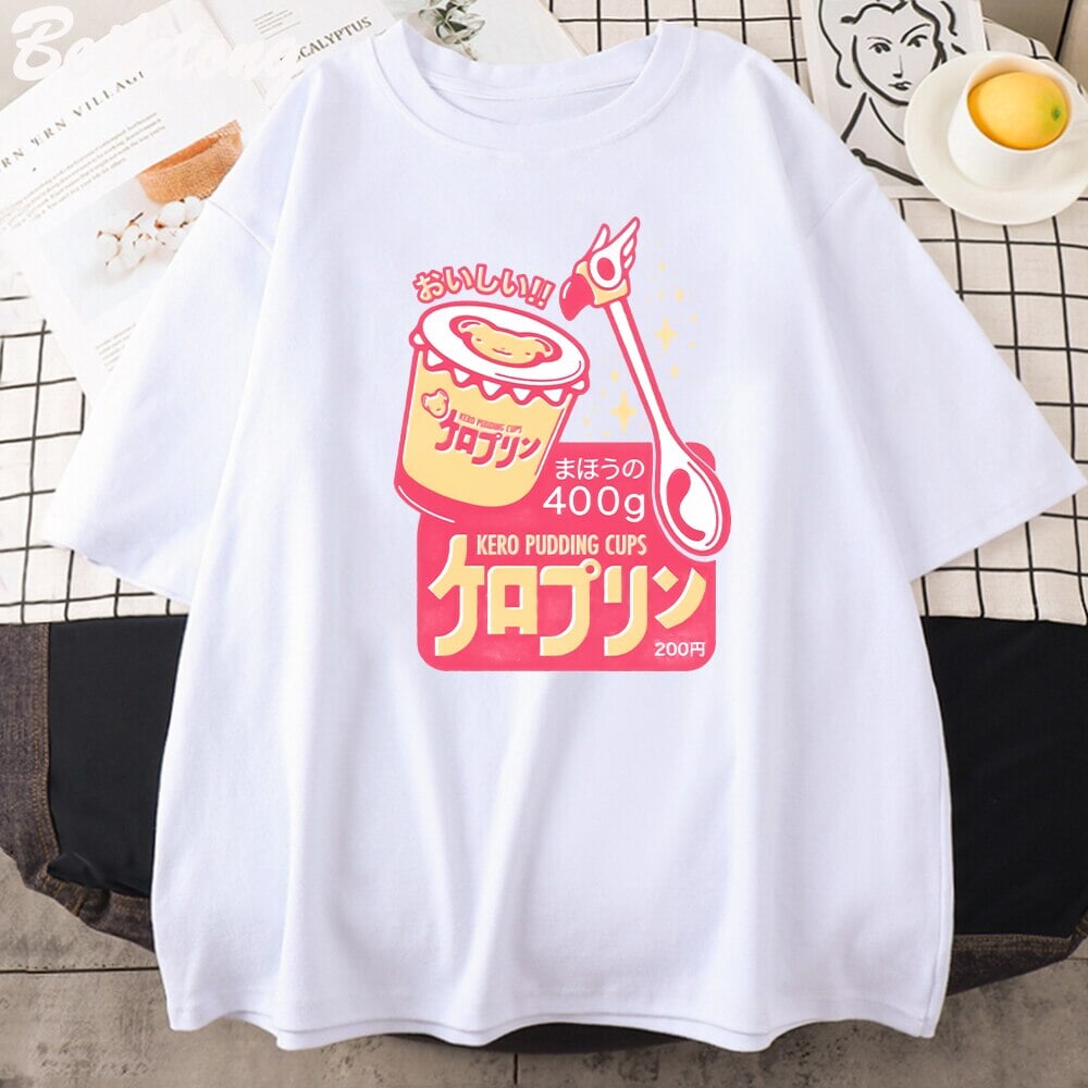 Japanese Kero Caramel Pudding Tee-Enchanted peach