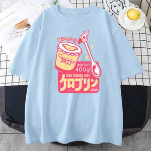 Japanese Kero Caramel Pudding Tee-Enchanted peach