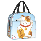 Japanese Lucky Cat Lunch Bag-Enchanted peach