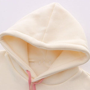 Japanese Peach Milk Carton Bunnies Fleece Hoodies-Enchanted peach