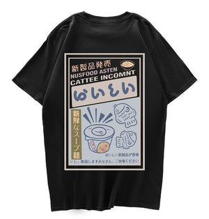 Japanese Ramen Fish Noodles Unisex Tee-Enchanted peach