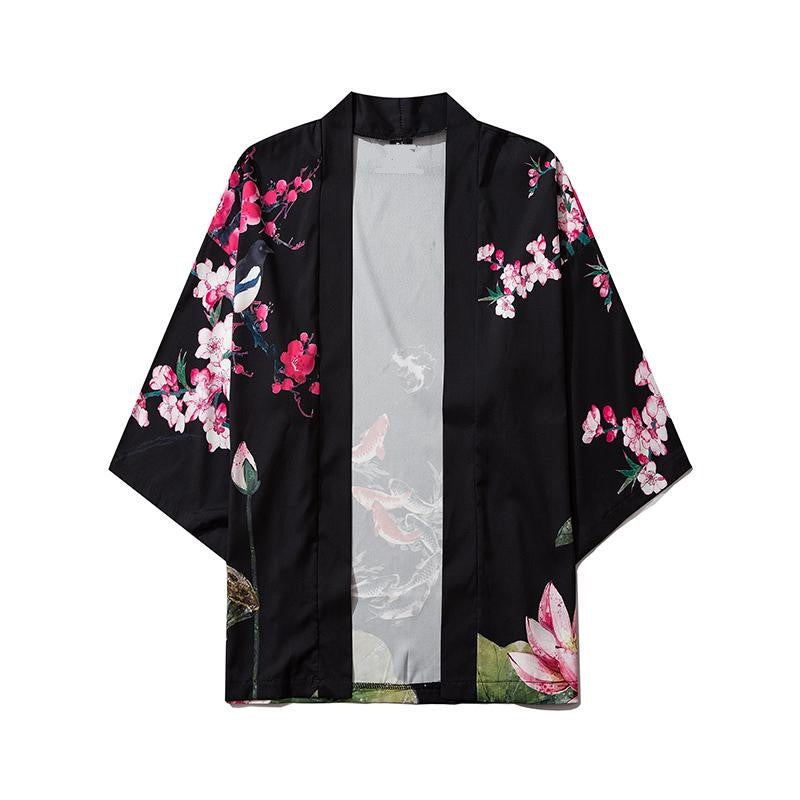 Japanese Sakura Cherry Blossom Kimono-Enchanted peach