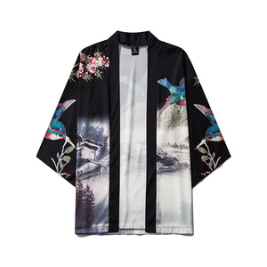 Japanese Sakura Cherry Blossom Kimono-Enchanted peach