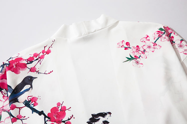 Japanese Sakura Cherry Blossom Kimono-Enchanted peach