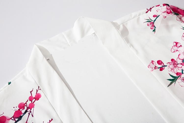 Japanese Sakura Cherry Blossom Kimono-Enchanted peach