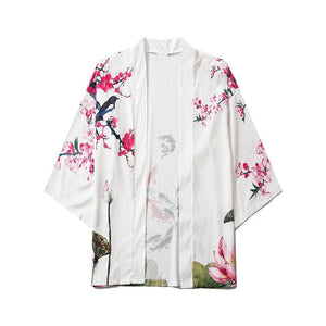 Japanese Sakura Cherry Blossom Kimono-Enchanted peach