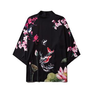 Japanese Sakura Cherry Blossom Kimono-Enchanted peach