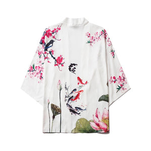 Japanese Sakura Cherry Blossom Kimono-Enchanted peach